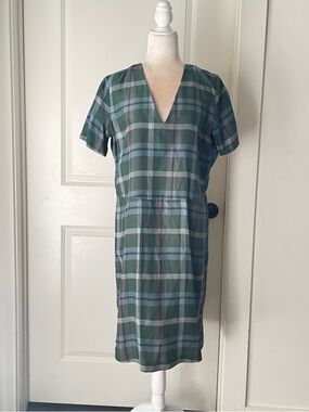 & Other Stories | Dresses | Other Stories Gingham Checked Linen Midi Wrap  Dress | Poshmark